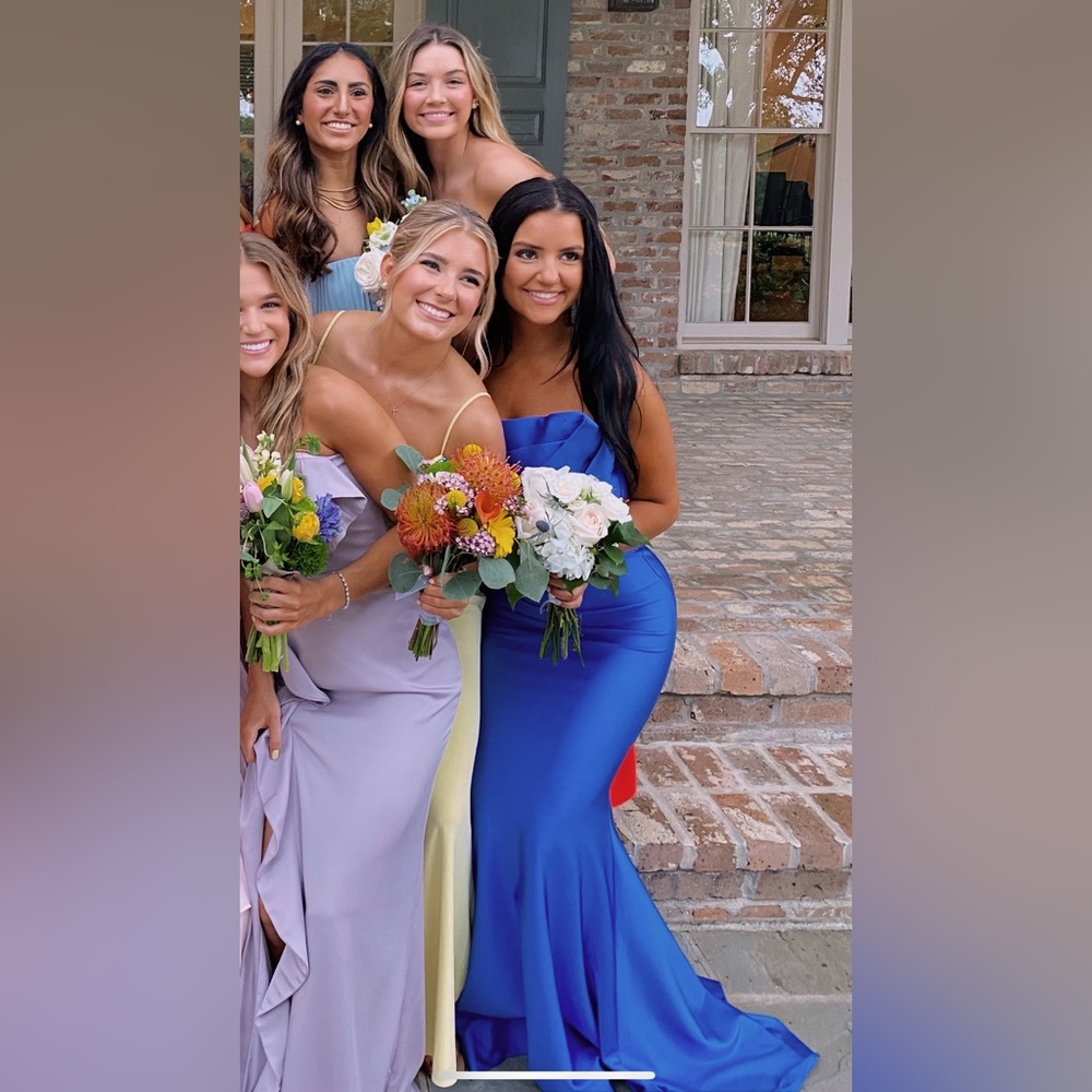 Nicole Bakti Royal Blue Prom Dress Style 7082